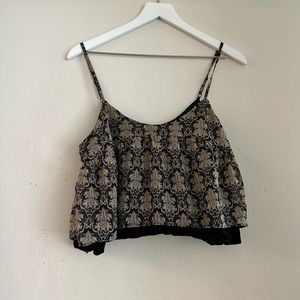 Intimately Free People Paisley Cami with Velvet Trim